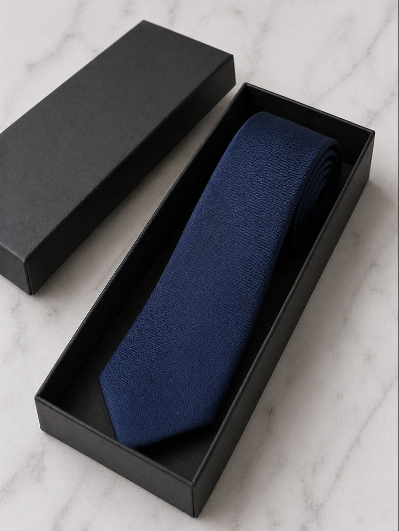 The Classic Navy Tie — Premium Gift Box